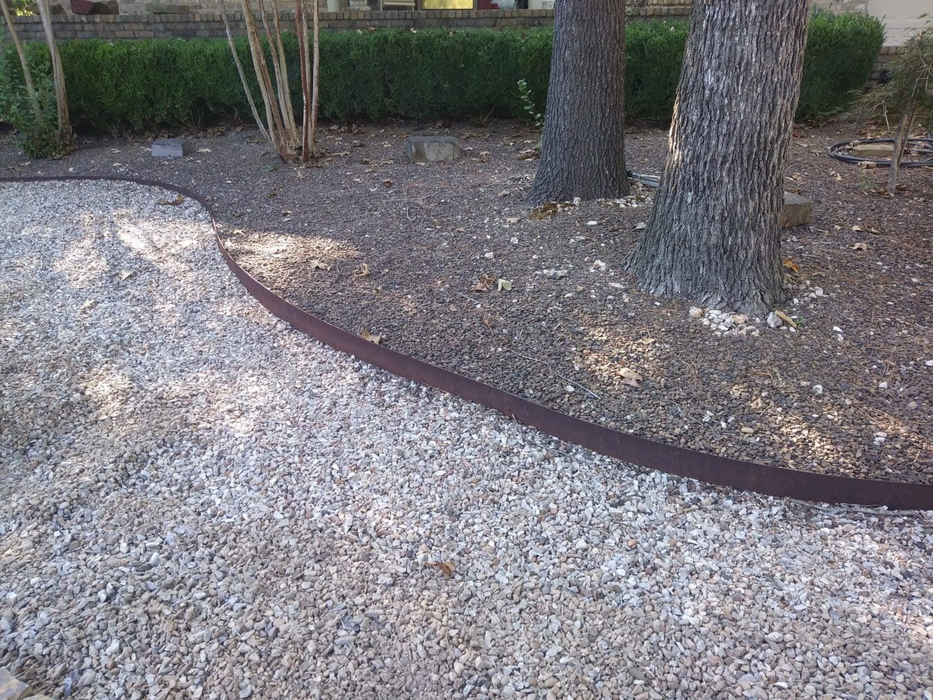 edging old metal edging
