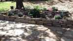 native stone garden bed