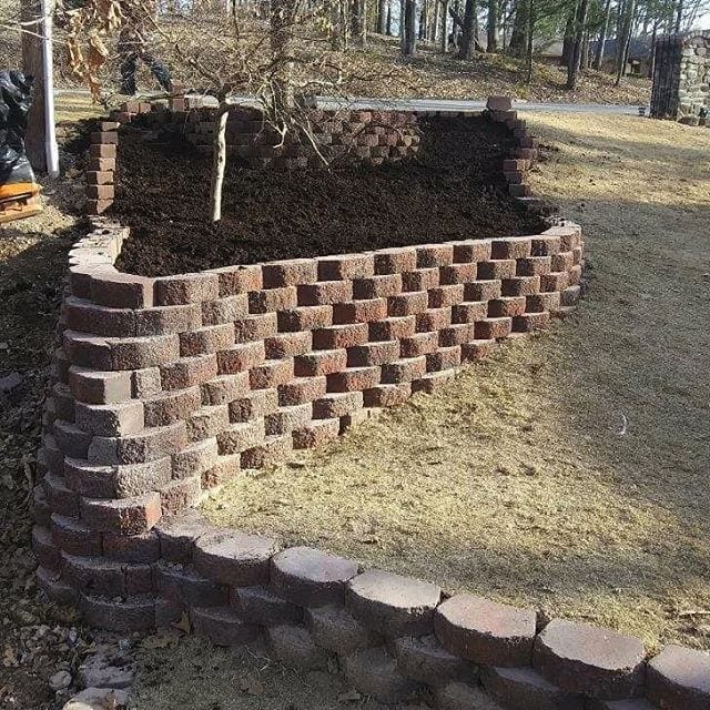 block retaining wall for erosion control