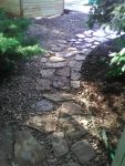 Native stone walkway