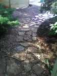 Native stone walkway