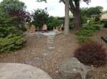 hardscape and gravel sitting area