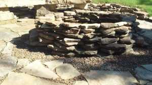 native stone firepit